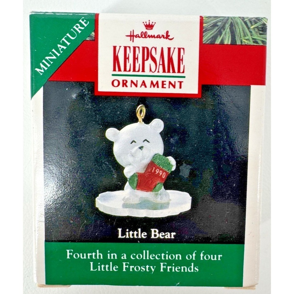 Hallmark Keepsake Miniature Little Bear Ornament Little Frosty Friends- 4th